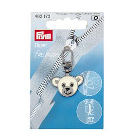 Fashion-Zipper Bär [ 38 x 25 mm ] | Prym – wollweiss/silber, 