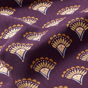 Babycord Glitzer Fächer – aubergine, 