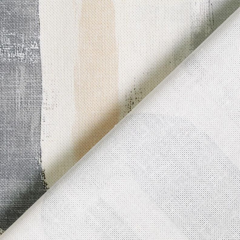 Dekostoff Halbpanama kunstvolle Bögen – hellbeige/grau, image number 4