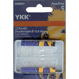 Annähdruckknopf Kunststoff 1 – transparent | YKK, 