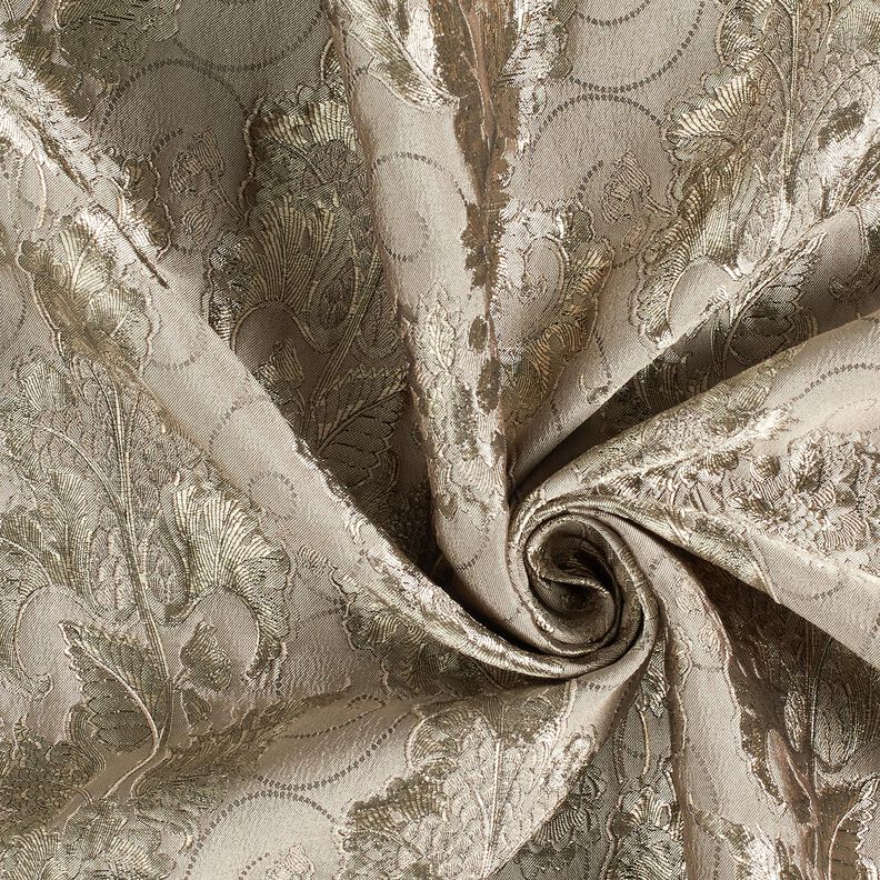 Bekleidungsjacquard Brokat Blumen – taupe,  image number 3