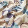Dekostoff Halbpanama abstrakte Pflanze – blau/kupfer,  thumbnail number 2