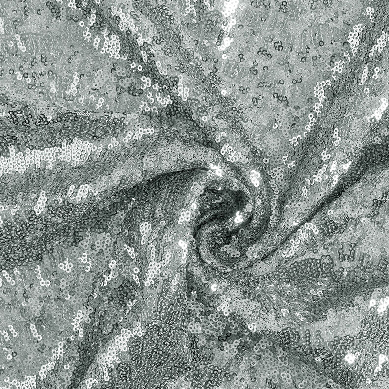 Mikropaillettenstoff Uni – silber,  image number 4