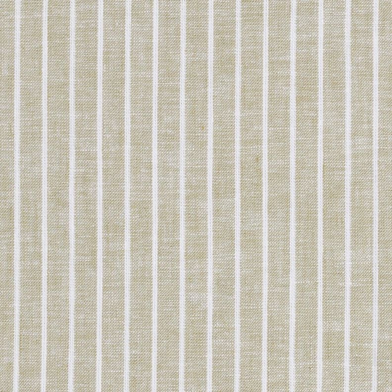 Leinen-Baumwoll-Mix breite Streifen – dunkelbeige/weiss, image number 1
