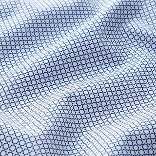 Hemdenstoff Punkte und Kreuze – weiss/marineblau, 