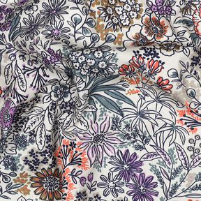 Baumwollpopeline Wildblumen | Poppy Fabrics – weiss,  Baumwollpopeline Wildblumen | Poppy Fabrics – weiss,