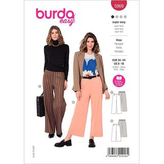 Hose rückw. Gummidurchzug | Burda 5969 | 34-44, 