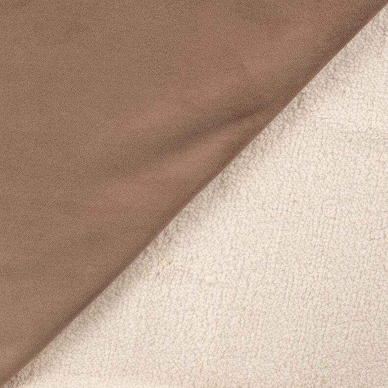 Velours mit Sherpa-Fellabseite – mittelbraun, image number 4