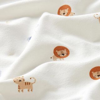 Baumwolljersey Mini Steppentiere  – wollweiss, 