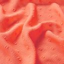 Crêpe Chiffon Dobby Punkte – pfirsichorange, 
