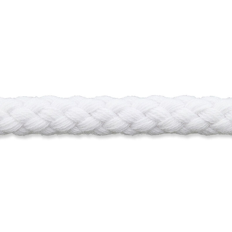 Baumwollkordel [Ø 7 mm] – weiss,  image number 1