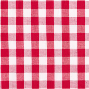 Baumwollstoff Vichykaro 1,7 cm – rot/weiss, 