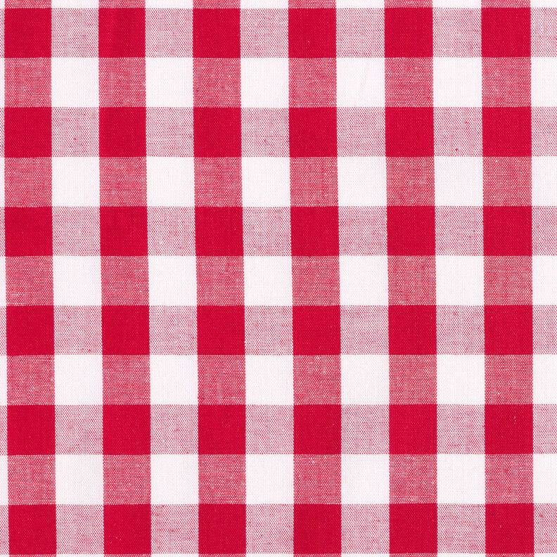 Baumwollstoff Vichykaro 1,7 cm – rot/weiss,  image number 1