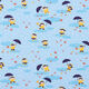 Baumwolljersey Regentag Digitaldruck | PETIT CITRON – babyblau – Muster,  thumbnail number 1