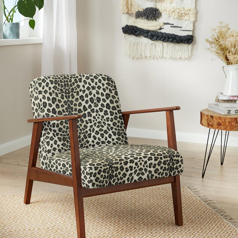 Polsterstoff Jacquard Leo – taupe/khaki,  image number 5