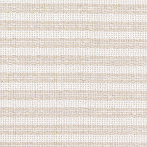 Baumwollstoff Gitterstruktur Querstreifen – beige/weiss, 