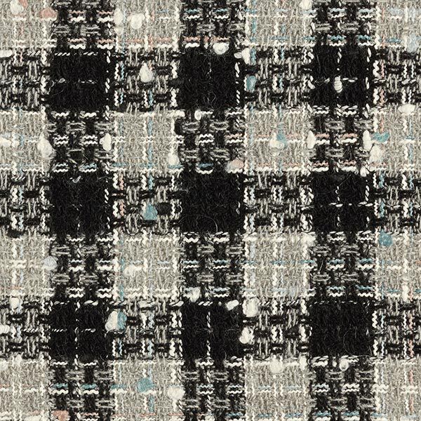 Lockeres Wollmix-Gewebe breites Karo – schwarz/grau, image number 1