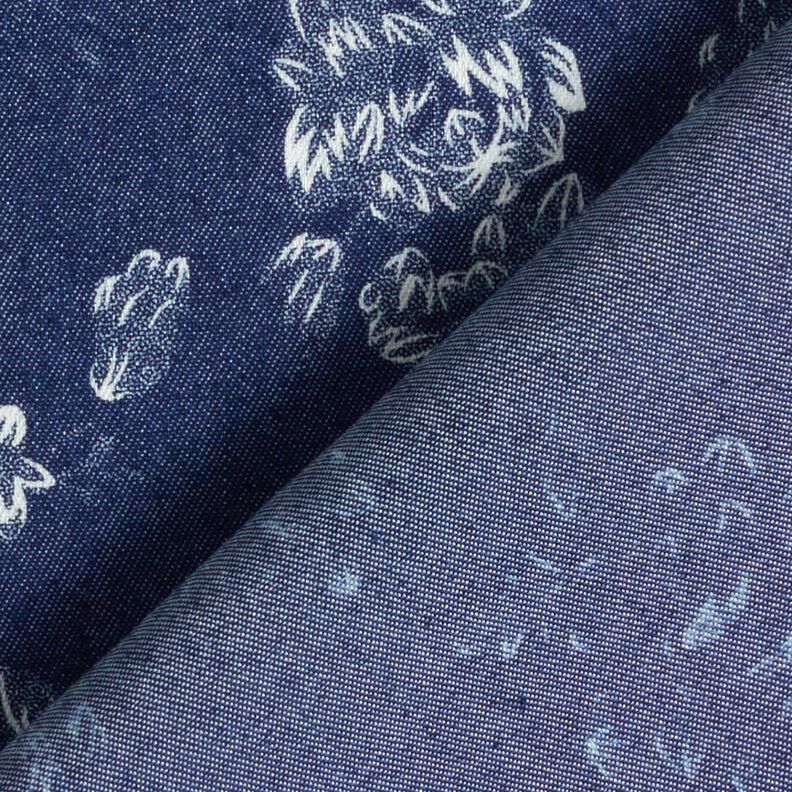 Chambray kleine Rosen – marineblau/wollweiss,  image number 4