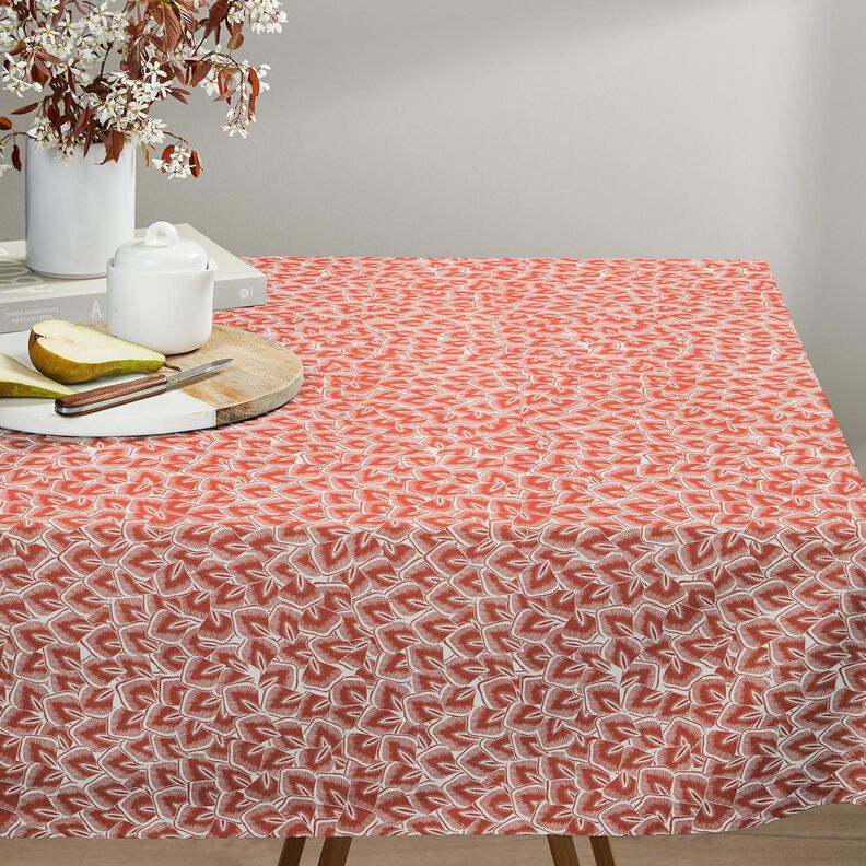 Baumwollstoff Cretonne abstrakte Blätter – terracotta/elfenbein,  image number 8