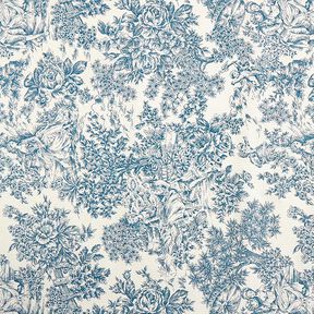 Dekostoff Canvas Toile de Jouy 280 cm – blau, 