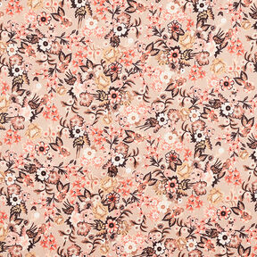 Satin liebliche Blumen – hellaltrosa,  Satin liebliche Blumen – hellaltrosa,