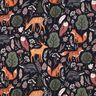 Sweatshirt angeraut Tiere im Wald Digitaldruck | Poppy Fabrics – nachtblau,  thumbnail number 1