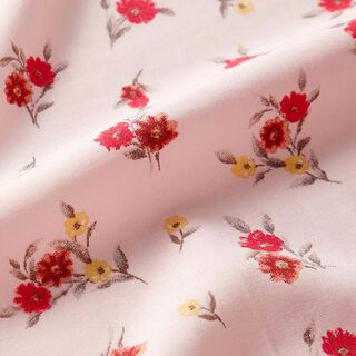 Leichter Viskosestoff Blümchen – rosé, 