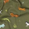 GOTS Baumwollpopeline Steppentiere | Poppy Fabrics – dunkeloliv,  thumbnail number 2