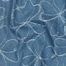 Jeans Jacquard Blumen | Poppy Fabrics – jeansblau,  thumbnail number 2