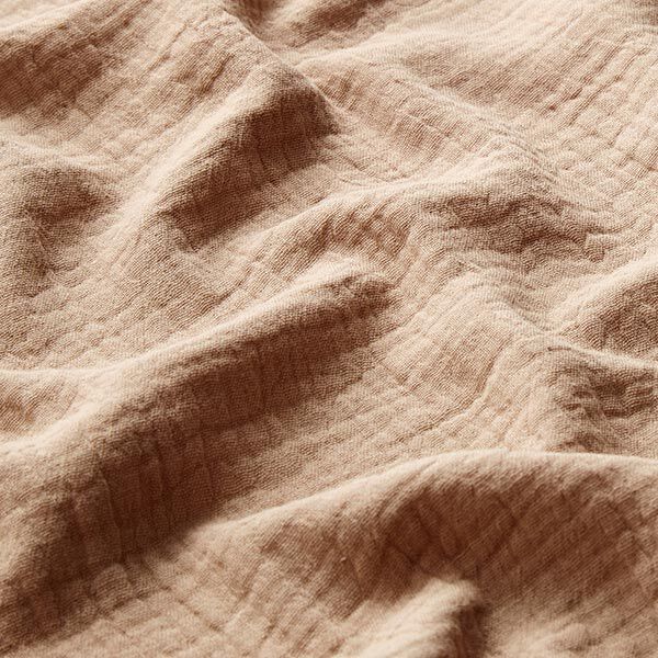 GOTS Musselin/ Doppel-Krinkel Gewebe | Tula – beige