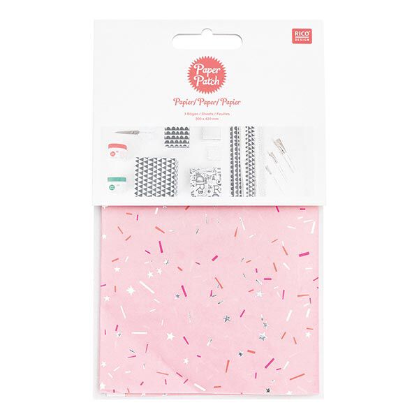 Paper Patch Set Konfetti Neon | Rico Design – pink, image number 1