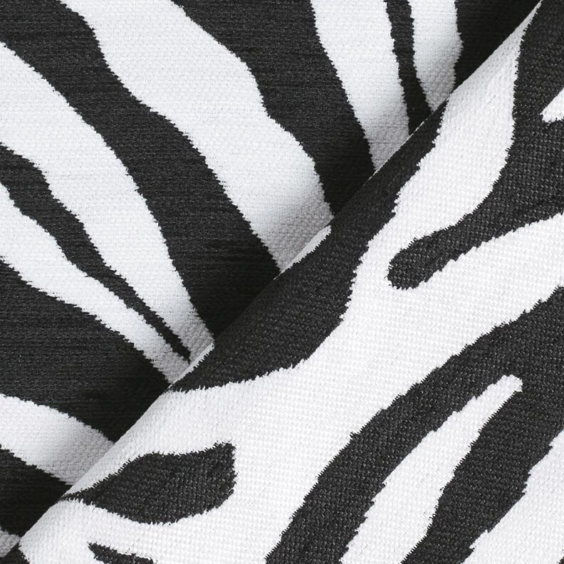 Polsterstoff Jacquard Zebra – weiss/schwarz, image number 4