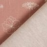 Dekostoff Halbpanama zarte Blumen – altrosa,  thumbnail number 4