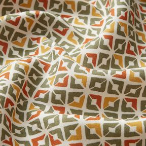 Viskosecrêpe Retro Rauten – beige/khaki, 