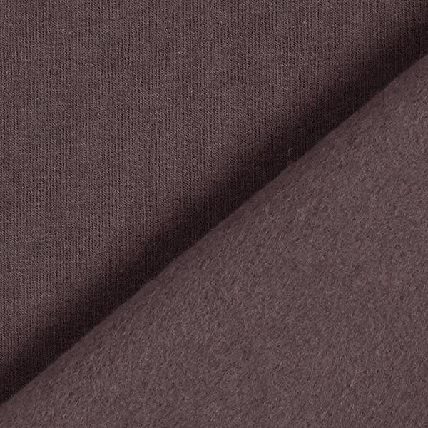 Leichter Baumwollsweat Uni – dunkelbraun | Reststück 100cm