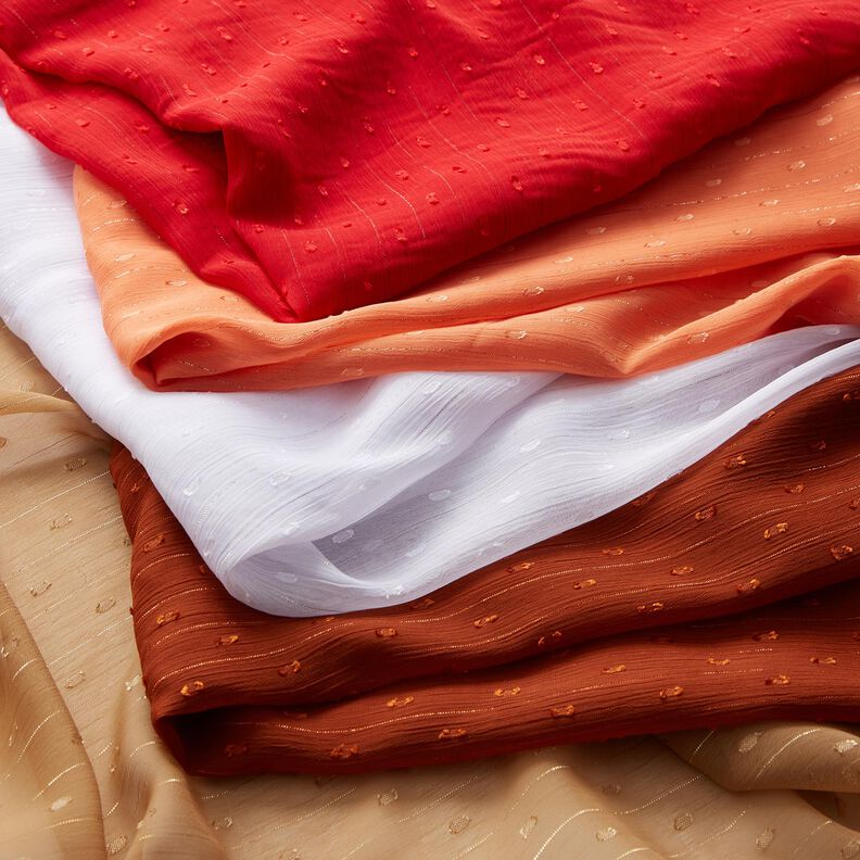 Chiffon Dobby Metallic Nadelstreifen – rot/silber metallic,  image number 5