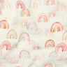 Musselin/ Doppel-Krinkel Gewebe bunte Regenbögen Digitaldruck | Poppy Fabrics – elfenbein/lachs,  thumbnail number 2