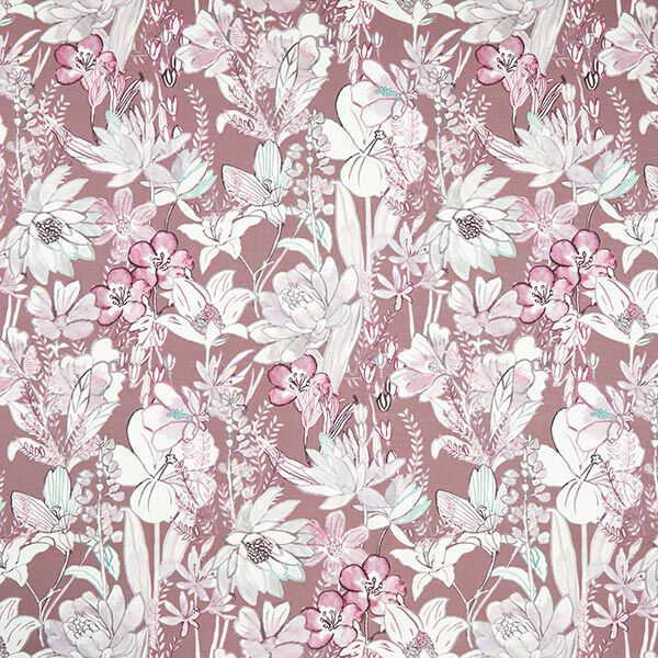 Outdoorstoff Aquarell Blüten – beere, image number 1