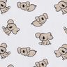 GOTS Baumwolljersey Koala | Poppy Fabrics – weiss/mandel,  thumbnail number 1
