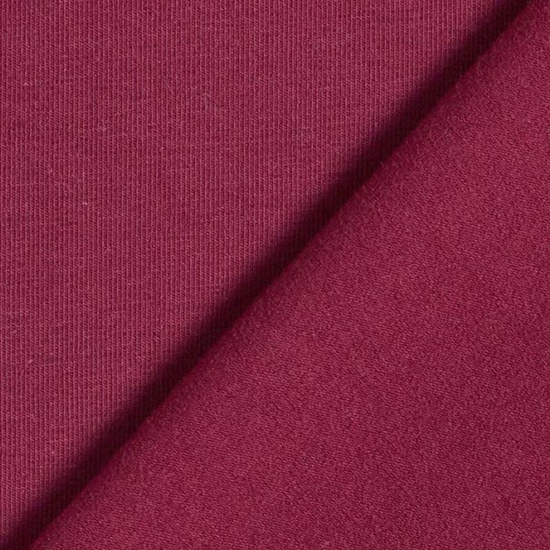 Baumwolljersey Medium Uni – bordeauxrot,  image number 3