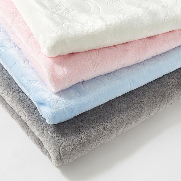 Kuschelfleece Mond & Sterne – babyblau, image number 5