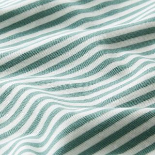 Bündchen Schlauchware schmale Streifen – schilf/weiss, 