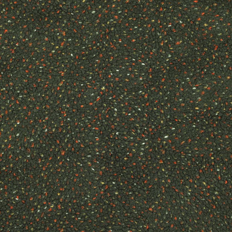 Teddyplüsch Tweed Melange | Poppy Fabrics – dunkelgrün, image number 1