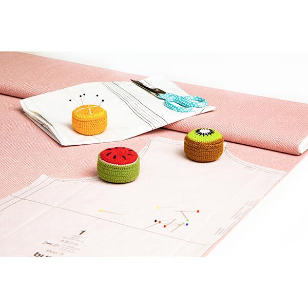 Nadelkissen/Fixiergewicht Kiwi [ Ø 6 cm ] | Prym Love – grün/braun