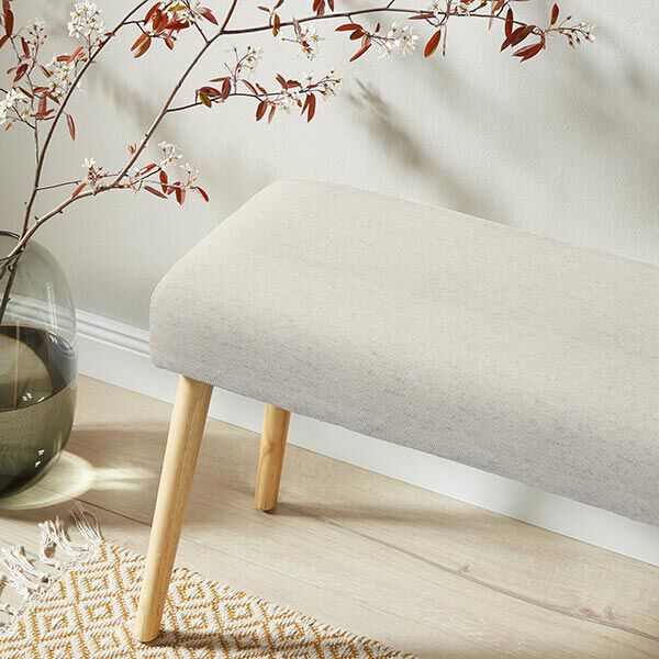 Dekostoff Jacquard Naturlook – dunkelbeige