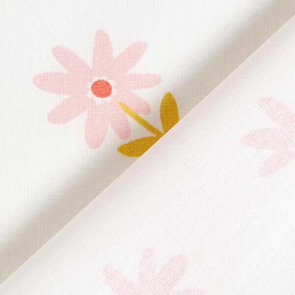 Beschichtete Baumwolle Blümchen – weiss, image number 4