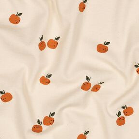 GOTS Baumwolljersey Orangen | Poppy Fabrics – hellbeige/karamell, 