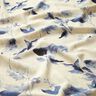 Viskose-Leinen-Mix Aquarellrosen – natur/marineblau,  thumbnail number 2