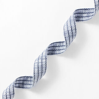 Webband Melange Streifen [27 mm] – blaugrau/schwarz, 