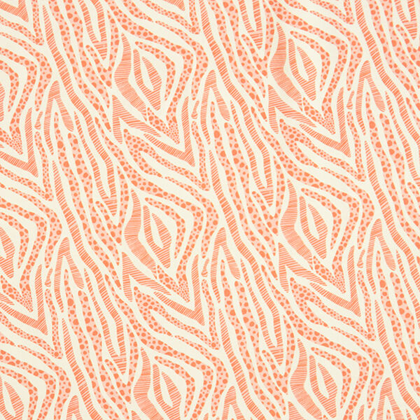 GOTS French Terry Sommersweat Zebra | Tula – hellbeige/orange,  image number 1